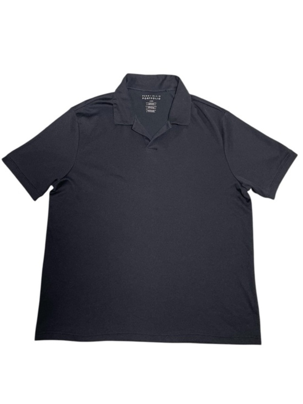 Perry Ellis Portfolio Black Polo Mens Shirt